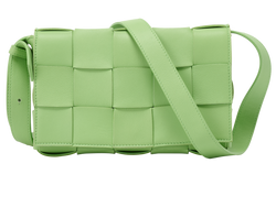 Cassette Intrecciato Crossbody, Leather, Green, B09370495U, DB, 3*